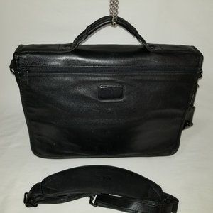 TUMI Napa Leather Expandable Flap Messenger Bag